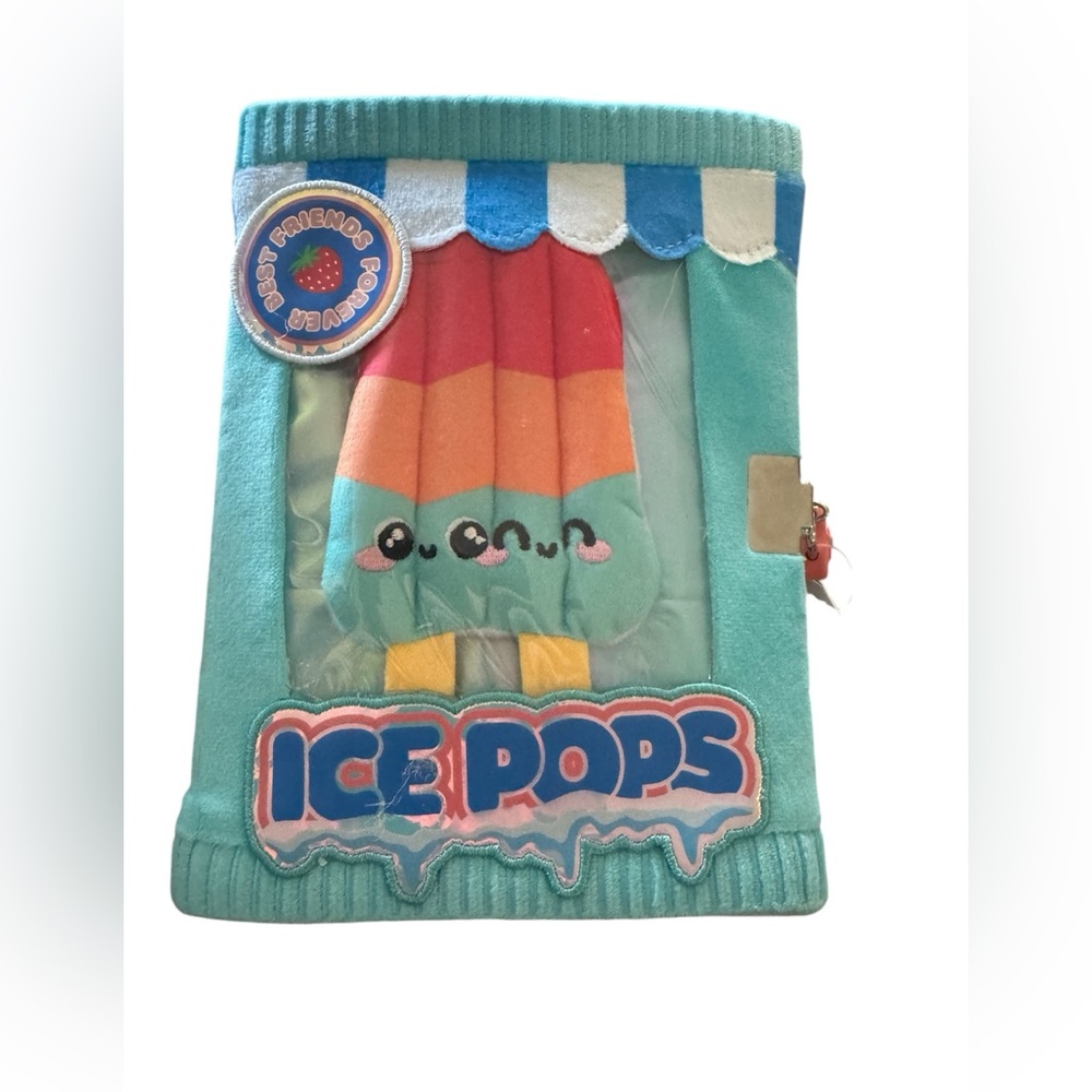 Kids Ice Pops Plush journal diary with keys